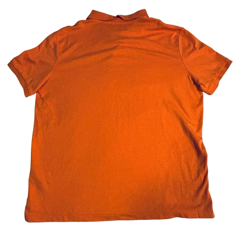 Polo Ralph Lauren Mens XL Orange Classic Fit Cotton Pony Logo Polo Shirt